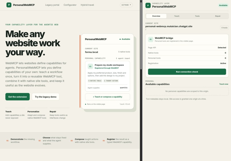 PersonalWebMCP – screenshot 1