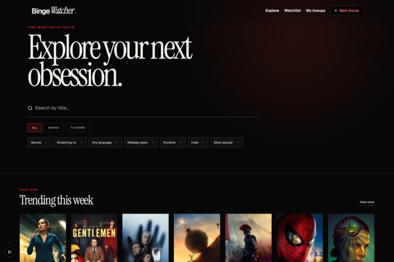 BingeWatcher – screenshot 2