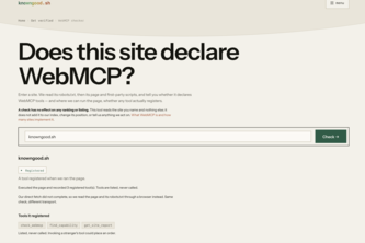 Known Good WebMCP Verifier