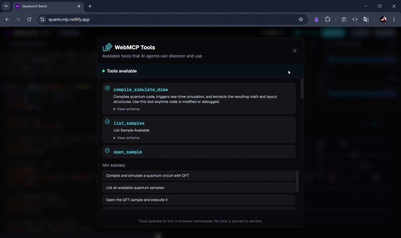 QuantumJS + WebMCP – screenshot 2
