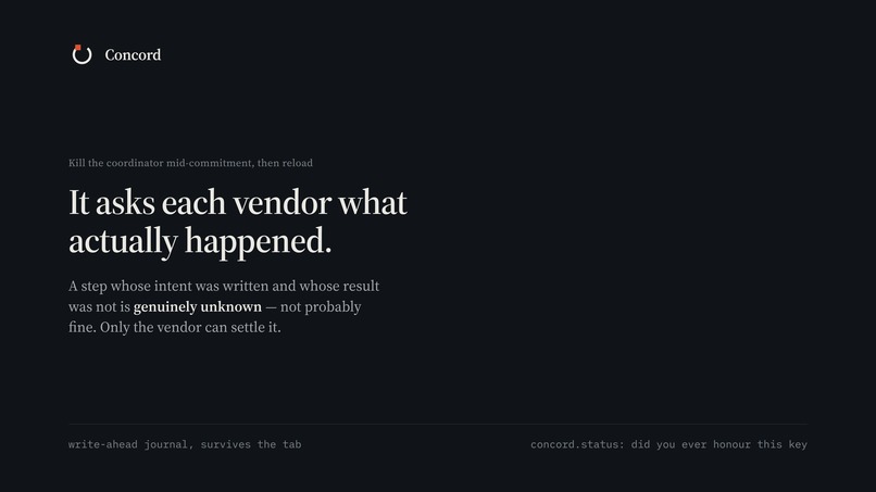 Concord — an agent that cannot overpromise – screenshot 5
