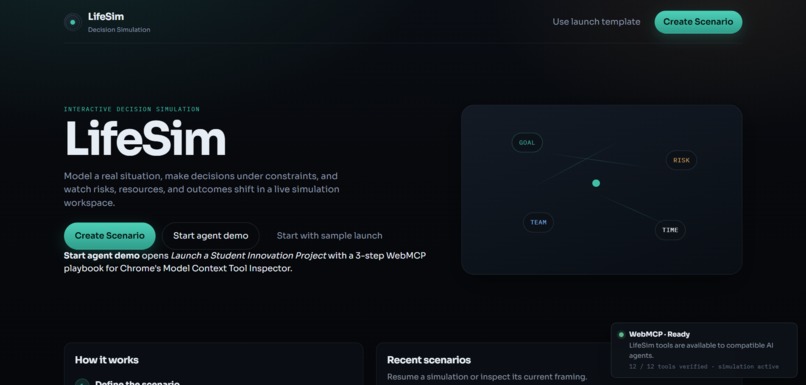 LifeSim — AI-Agent Project Simulation – screenshot 3