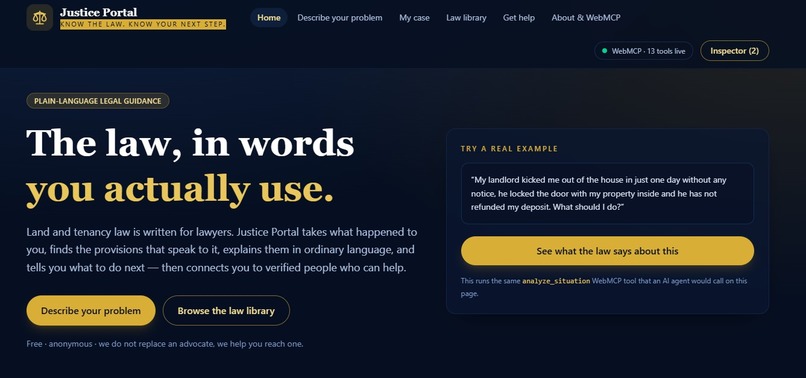 Justice Portal – screenshot 1