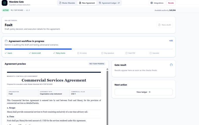 Mandate gate  – screenshot 1