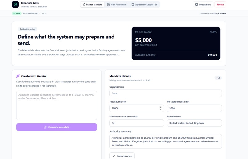 Mandate gate  – screenshot 2