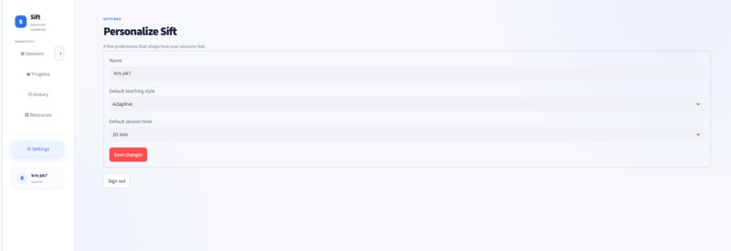 Sift – screenshot 1