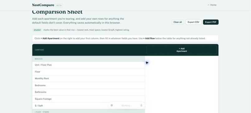 NestCompare – screenshot 2