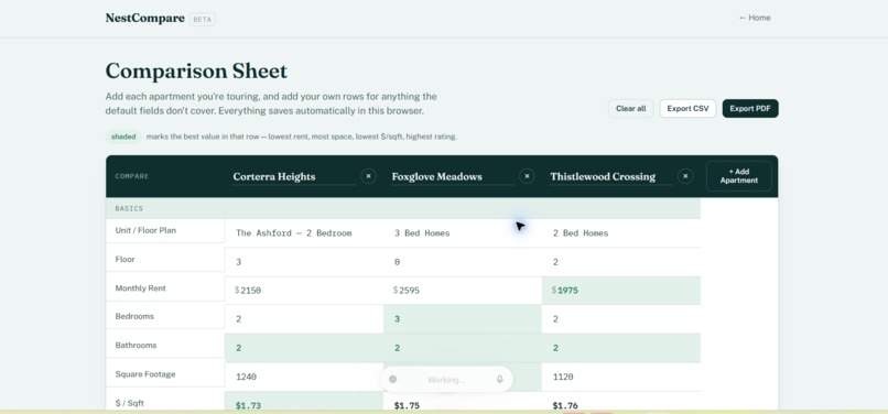NestCompare – screenshot 3