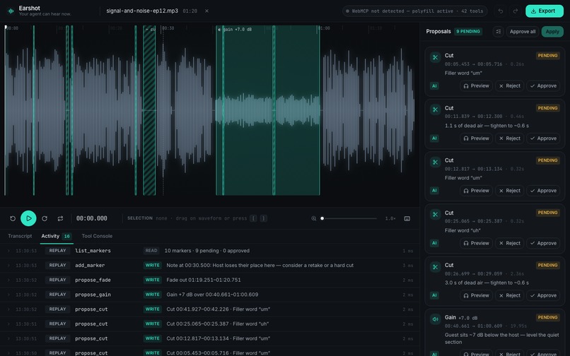 Earshot — your agent can hear now – screenshot 1