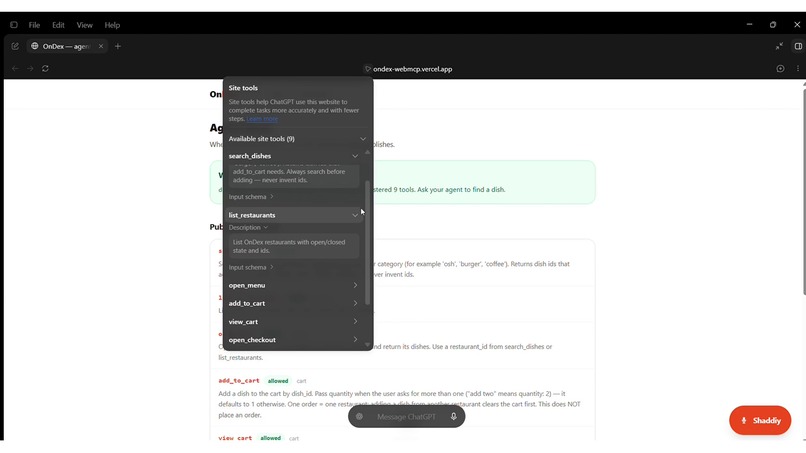 OnDex — ordering food with an agent you can tell no – screenshot 3