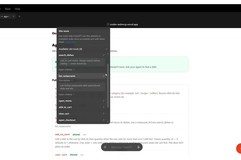 OnDex — ordering food with an agent you can tell no – screenshot 4