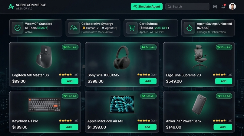 AgentCommerce WebMCP – screenshot 1