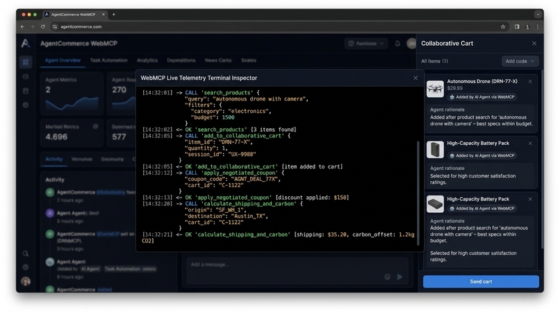 AgentCommerce WebMCP – screenshot 2