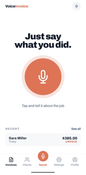 VoiceInvoice – screenshot 2