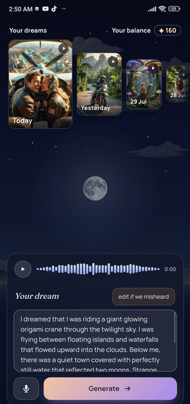 DreamCrane: AI Dream Journal – screenshot 3