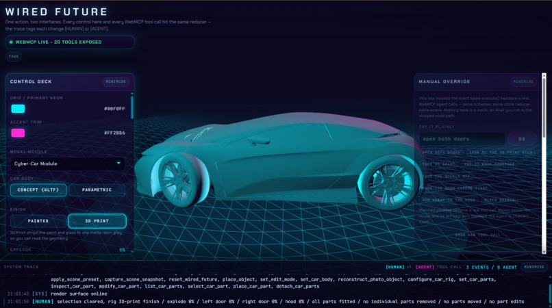 Wired Future: Collaborative 3D Agent Canvas – screenshot 1