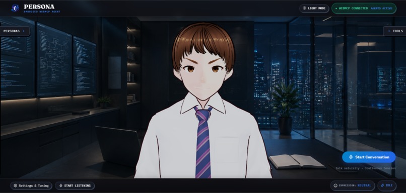 Persona — The Embodied WebMCP AI Agent – screenshot 1
