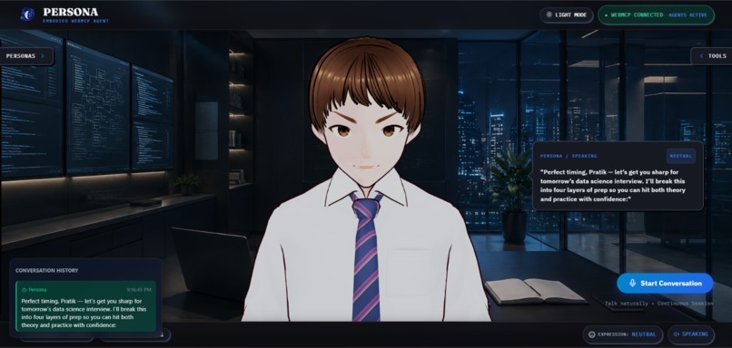 Persona — The Embodied WebMCP AI Agent – screenshot 3