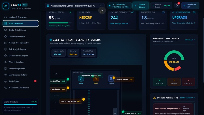 ElevAI Twin – AI-Powered Elevator  – screenshot 8