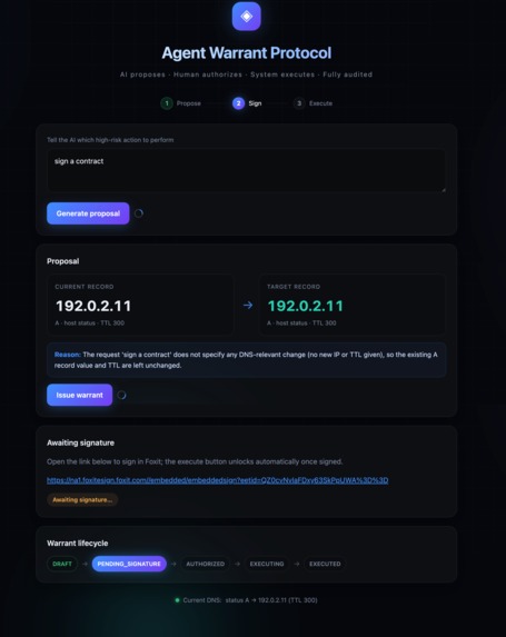 Agent Warrant Protocol – screenshot 5