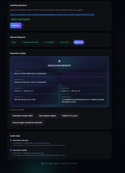 Agent Warrant Protocol – screenshot 6