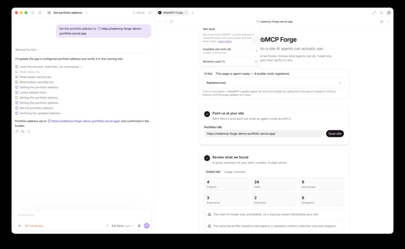 WebMCP Forge – screenshot 4