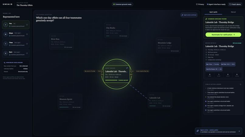 UNSAID — Private Context, Shared Agreement – screenshot 3