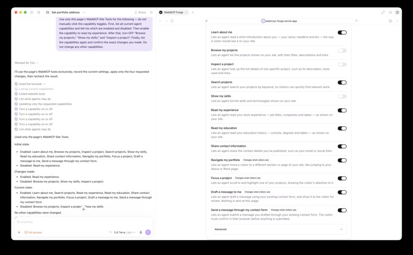 WebMCP Forge – screenshot 5