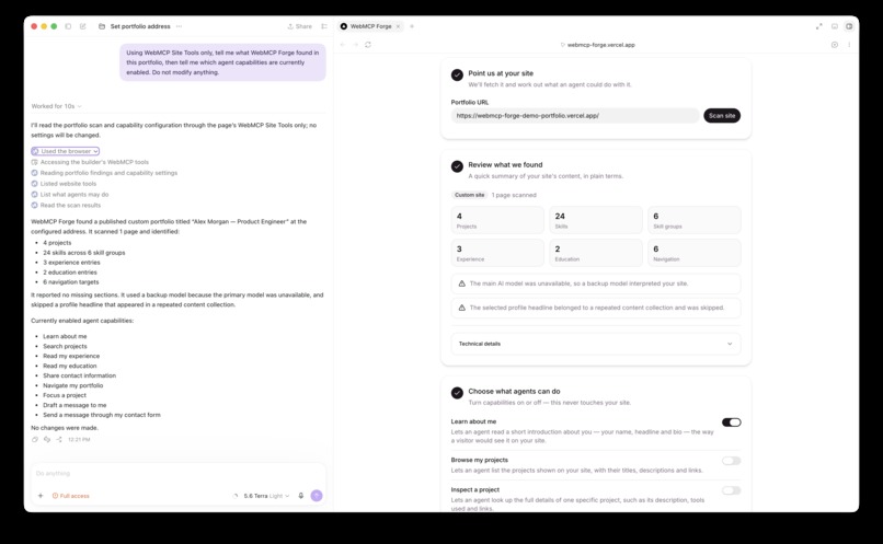 WebMCP Forge – screenshot 6