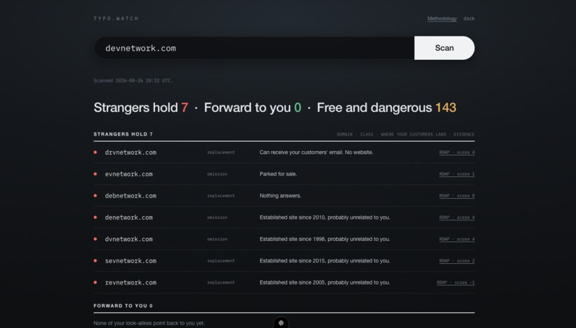 typo.watch – screenshot 2