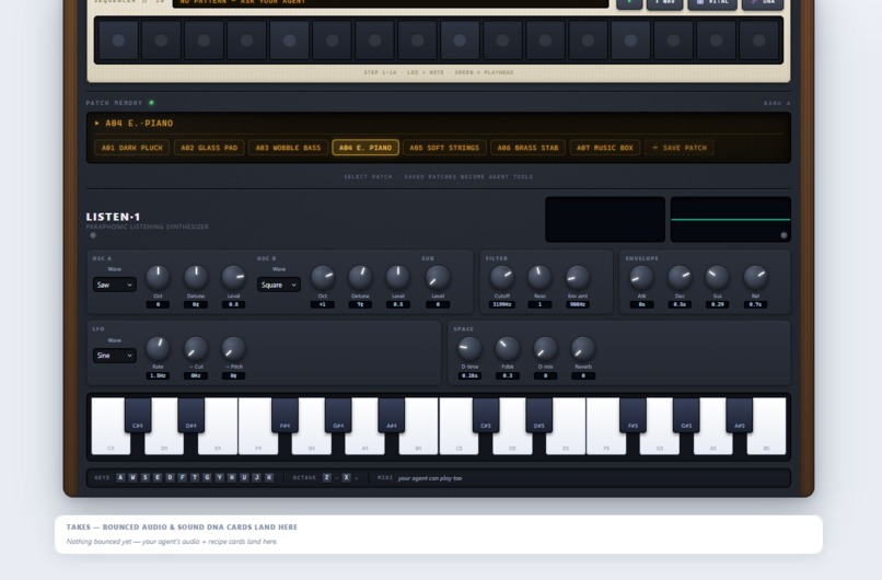 LISTEN — the synth your agent can hear – screenshot 1