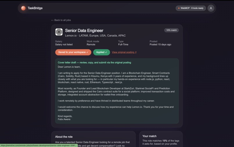 TaskBridge – screenshot 2