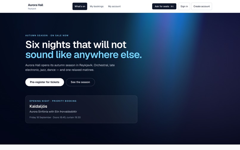 Sæti — Aurora Hall – screenshot 1