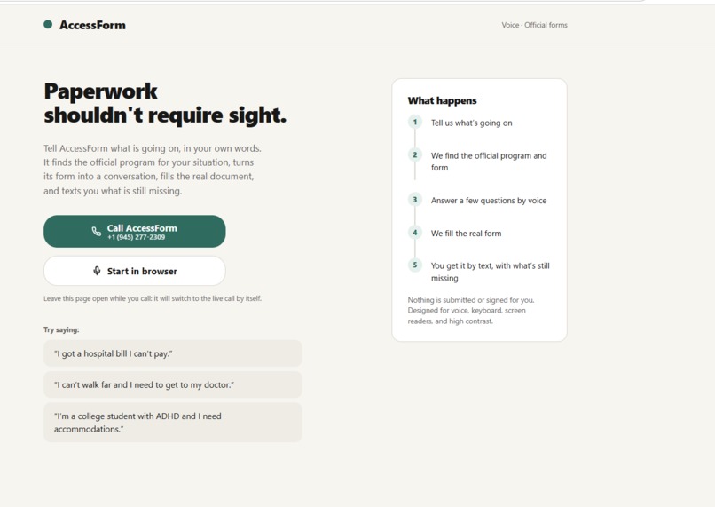 AccessForm – screenshot 1