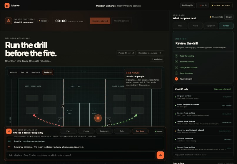 Muster — The Agentic Fire Drill – screenshot 2