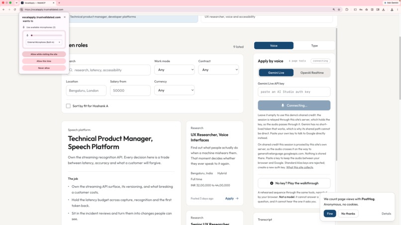VocalApply - voice-driven job application – screenshot 3