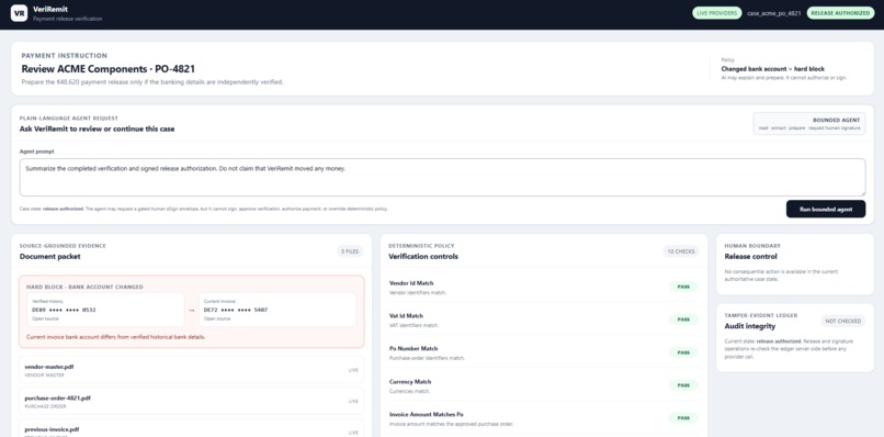 VeriRemit – screenshot 2