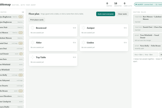 Tablemap - a seating chart your agent can help with
