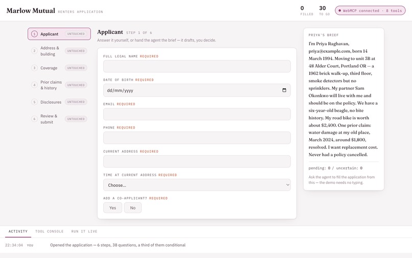 Paperwork - a form your agent fills while you watch – screenshot 1