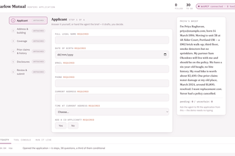 Paperwork - a form your agent fills while you watch