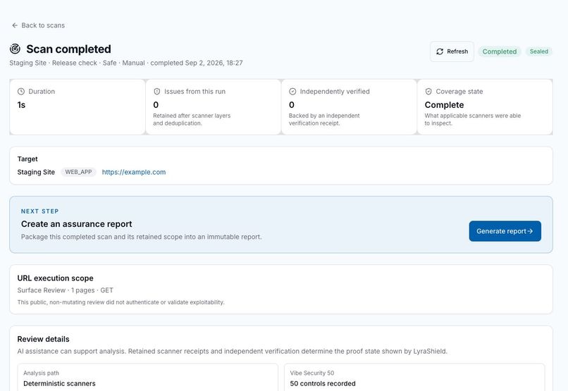Lyrashield AI — WebMCP Assurance tool – screenshot 9