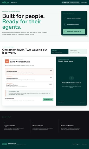 Aliigo Action Layer (AAL) – screenshot 1