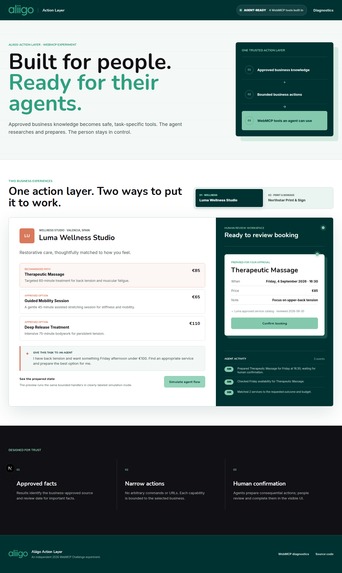 Aliigo Action Layer (AAL) – screenshot 2