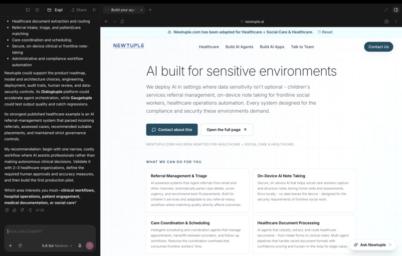 Composable AI consulting using WebMCP – screenshot 3