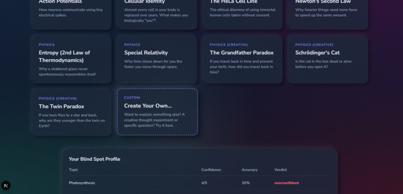 Blind Spot: AI Learning & Competence Calibrator  – screenshot 5