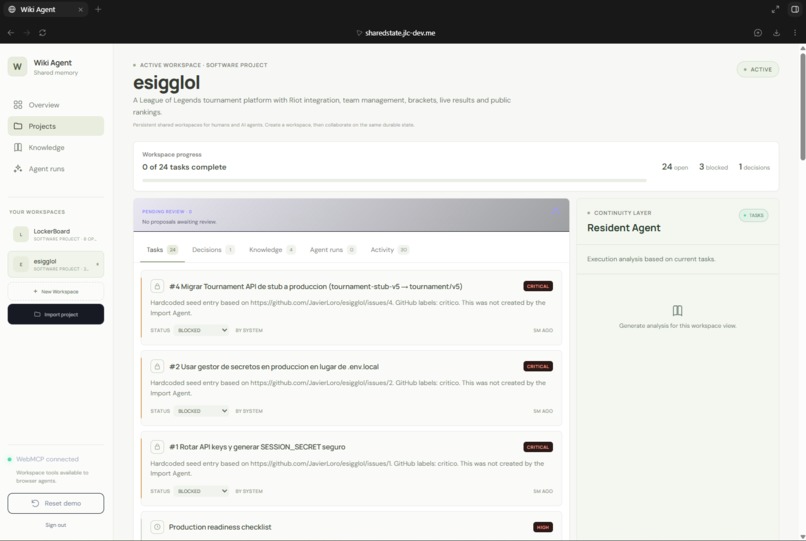 SharedState — Workspace Platform – screenshot 2