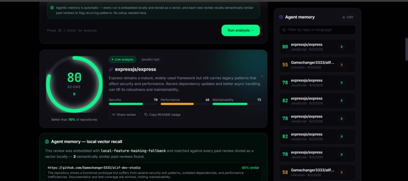 CodeReview Agent – screenshot 2