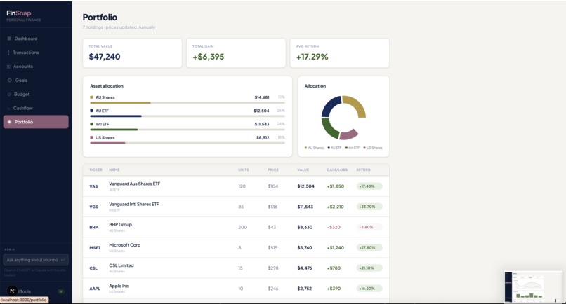 FinSnap - Your finances, agent-ready – screenshot 7