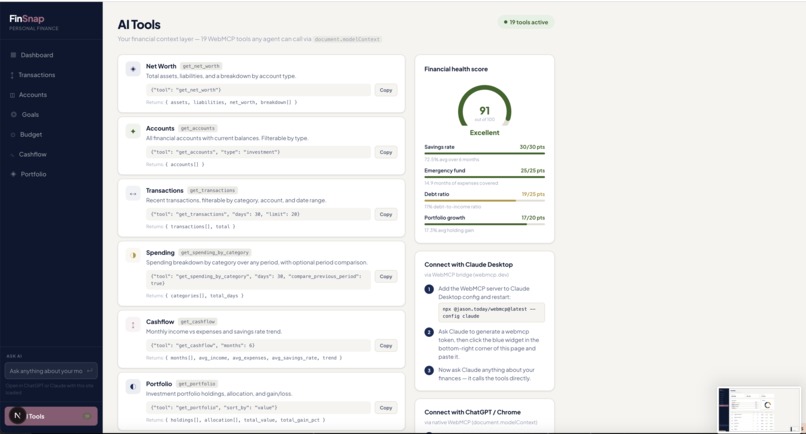 FinSnap - Your finances, agent-ready – screenshot 8