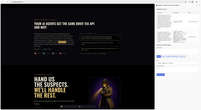Competitor Tracker & Co. WebMCP – screenshot 2
